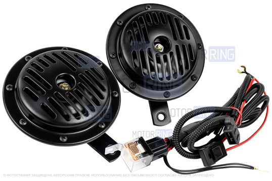 Дисковый воздушный звуковой сигнал SEM-ALI 135 c проводкой штатного подключения для Skoda, Audi, Seat, Volkswagen 1 поколения_1