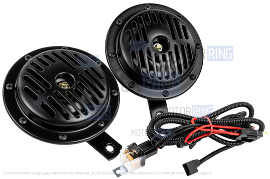 Дисковый воздушный звуковой сигнал SEM-ALI 135 c проводкой штатного подключения для Suzuki 2 поколения, Toyota 1 и 2 поколений_1