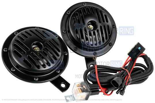 Дисковый воздушный звуковой сигнал SEM-ALI 135 c проводкой штатного подключения для BMW 2 поколения_1