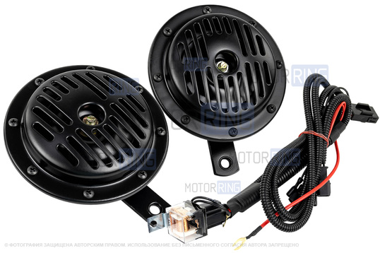 Дисковый воздушный звуковой сигнал SEM-ALI 135 c проводкой штатного подключения для Honda 2 поколения_1
