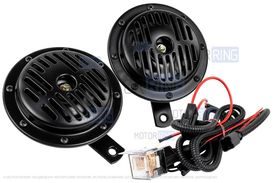 Дисковый воздушный звуковой сигнал SEM-ALI 135 c проводкой штатного подключения для Peugeot, Renault, Citroen 2 поколения, Лада Ларгус, Ларгус FL, Икс Рей, Веста_1