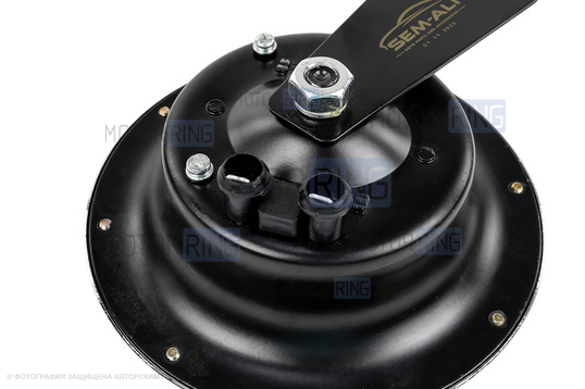 Дисковый воздушный звуковой сигнал SEM-ALI 145 c проводкой штатного подключения для KIA, Hyundai 1 поколения