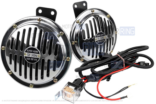 Дисковый воздушный звуковой сигнал SEM-ALI 145 c проводкой штатного подключения для Skoda, Volkswagen, Audi, Mercedes-Benz, Seat 2 поколения_1