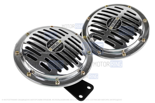 Дисковый воздушный звуковой сигнал SEM-ALI 145 c проводкой штатного подключения для Skoda, Volkswagen, Audi, Mercedes-Benz, Seat 2 поколения