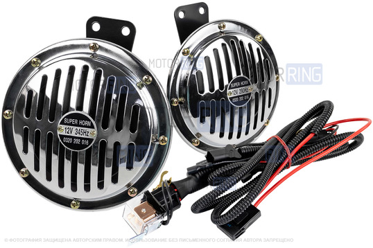 Дисковый воздушный звуковой сигнал SEM-ALI 145 c проводкой штатного подключения для Chevrolet, Nissan, Opel, Volvo 2 поколения, Ford 1 и 2 поколений_1