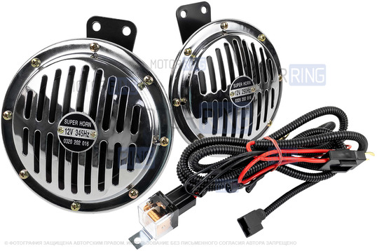 Дисковый воздушный звуковой сигнал SEM-ALI 145 c проводкой штатного подключения для Suzuki 2 поколения, Toyota 1 и 2 поколений_1