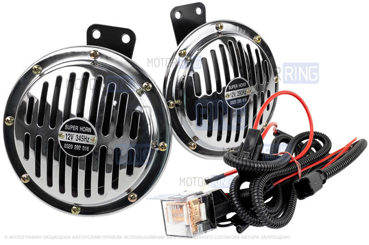 Дисковый воздушный звуковой сигнал SEM-ALI 145 c проводкой штатного подключения для Peugeot, Renault, Citroen 2 поколения, Лада Ларгус, Ларгус FL, Икс Рей, Веста_1