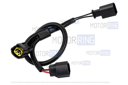 Рупорный воздушный звуковой сигнал SEM-ALI 133 c проводкой штатного подключения для Skoda, Volkswagen 1,2 поколений, Audi, Seat, Mercedes-Benz 2 поколения