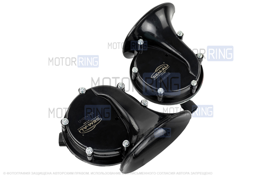 Рупорный воздушный звуковой сигнал SEM-ALI 133 c проводкой штатного подключения для Skoda, Audi, Seat, Volkswagen 1 поколения