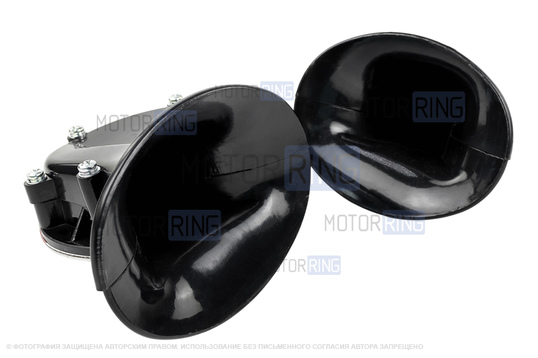 Рупорный воздушный звуковой сигнал SEM-ALI 133 c проводкой штатного подключения для Peugeot, Renault, Citroen 2 поколения, Лада Ларгус, Ларгус FL, Веста, Икс Рей