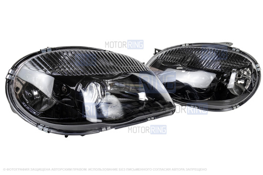 Тонированные фары с линзой (Bi-Led) для Шевроле Нива_1