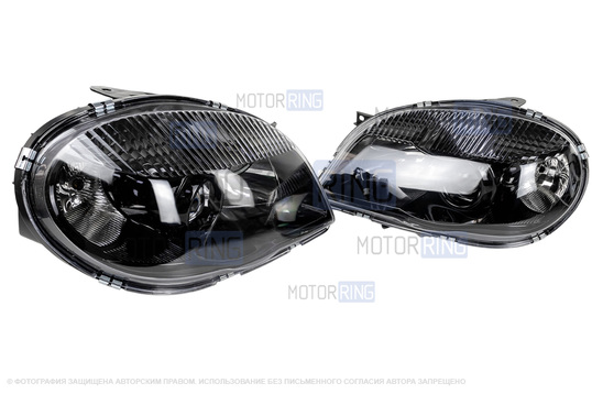 Тонированные фары с линзой (Bi-Led) для Шевроле Нива