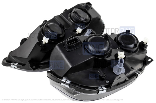 Тонированные фары с линзой (Bi-Led) для Шевроле Нива