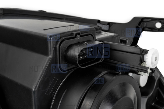 Черные фары в стиле Лексус с линзой (Bi-Led) для Лада Калина 2