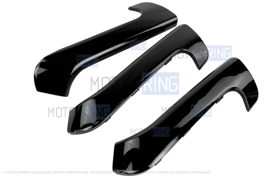 Облицовки рукояток пассажирских дверей черный лак для Лада Гранта, Гранта FL, Калина 2, Датсун_1