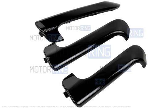 Облицовки рукояток пассажирских дверей черный лак для Лада Гранта, Гранта FL, Калина 2, Датсун