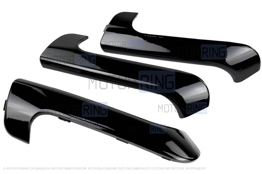 Облицовки рукояток пассажирских дверей черный лак для Лада Гранта, Гранта FL, Калина 2, Датсун