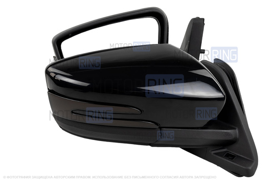 Боковые электрозеркала АТП в стиле Гранты с оборгевом и Плазма повторителем AMG-style, адаптированные для Лада 4х4, Нива Легенд