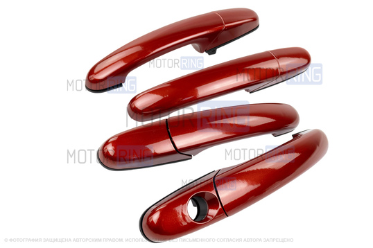 Евроручки дверей Тюн-Авто окрашенные в цвет Калина (104) для Лада Калина, Калина 2, Гранта