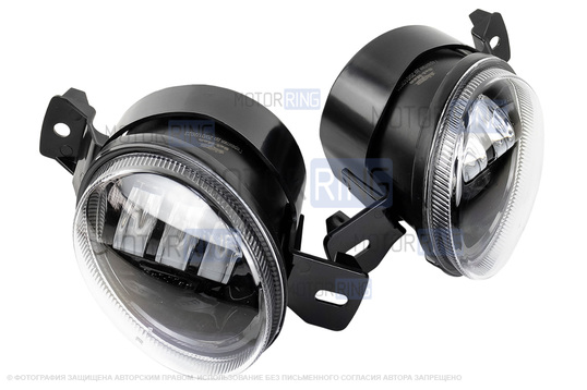 Двухцветные диодные ПТФ Sal-Man 50W 4600lux (бело-синий 6000К и желтый 3000К) для БМВ 1, X1, X3, X5, X6