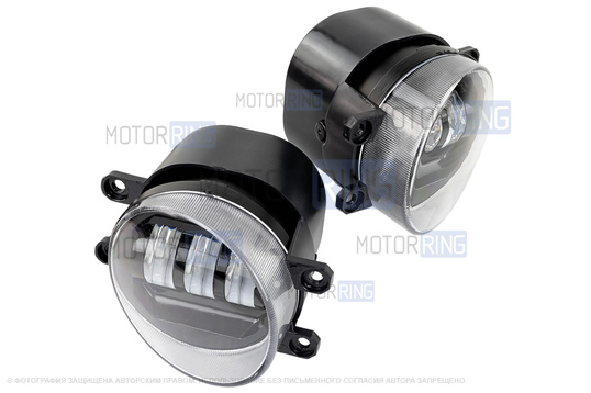 Двухцветные (3000 и 6000к) диодные противотуманные фары Sal-Man 50W 4600lux для Тойота, Лексус