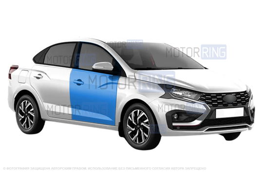 Передняя неокрашенная правая дверь для Лада Искра, Иксра SW_1