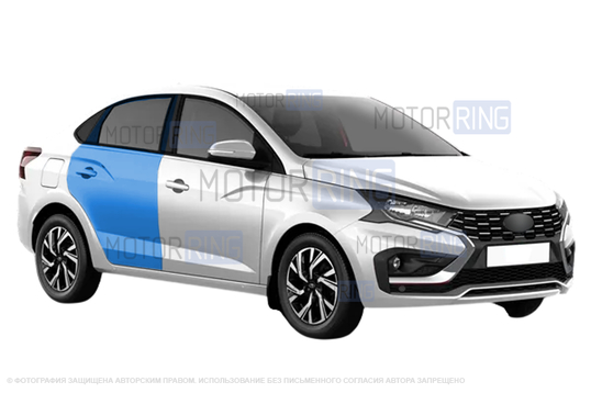 Задняя окрашенная правая дверь для Лада Искра седан_1