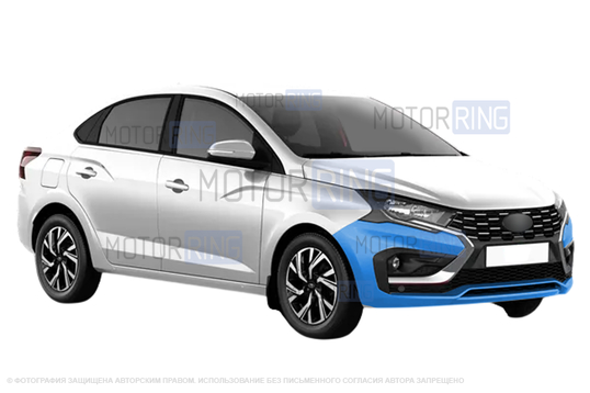 Передний окрашенный бампер (голый) для Лада Искра, Искра SW_1