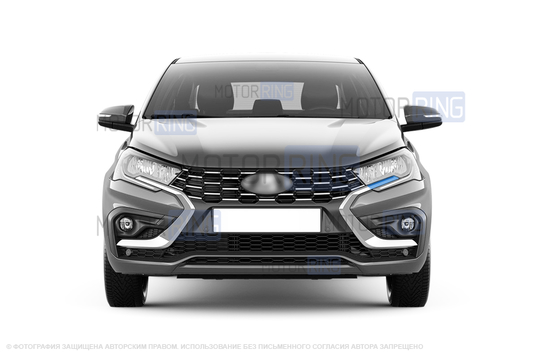 Верхний левый молдинг переднего бампера Хром для Лада Искра_1