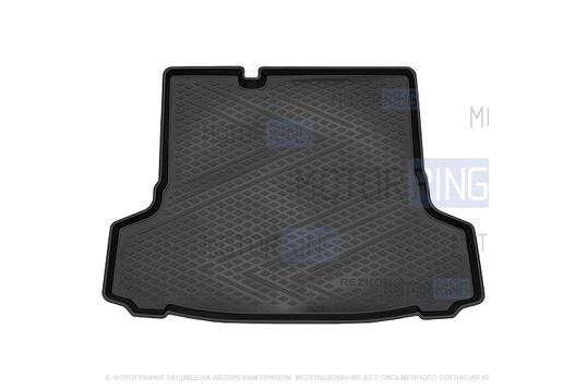 Полиуретановый ковер багажника Rezkon R-series для Лада Искра седан_1