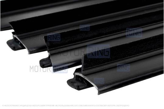 Комплект наружных бархоток с литыми наконечниками и двойной лапкой для Лада Приора седан, хэтчбек