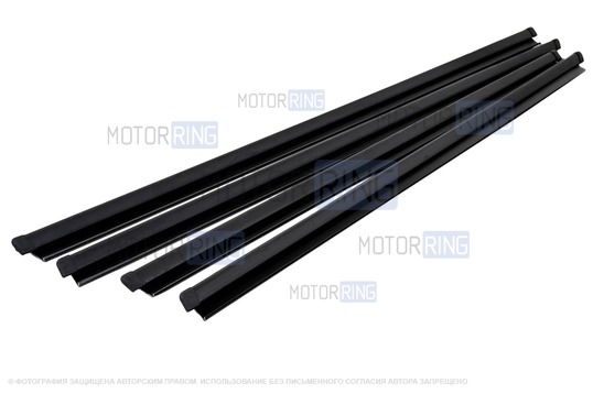 Комплект наружных бархоток с литыми наконечниками и двойной лапкой для Лада Приора седан, хэтчбек