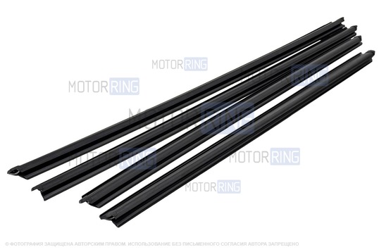 Комплект наружных бархоток с литыми наконечниками и двойной лапкой для Лада Приора седан, хэтчбек