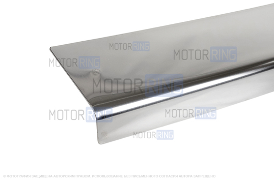 Накладка переднего бампера (сабля) из нержавеющей стали для ВАЗ 2107