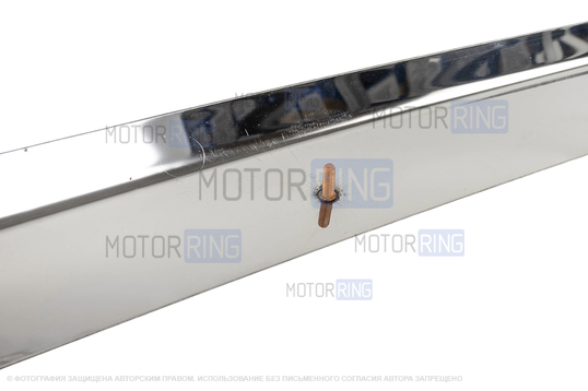 Накладка заднего бампера (сабля) из нержавеющей стали для ВАЗ 2107