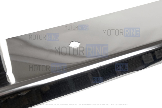 Накладка заднего бампера (сабля) из нержавеющей стали для ВАЗ 2107