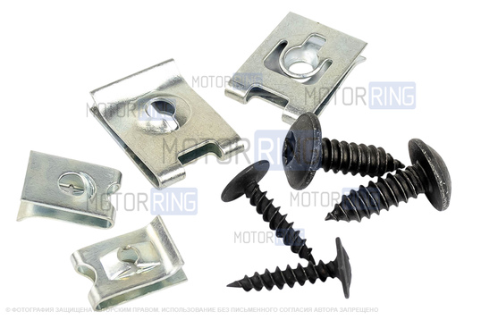 Комплект крепления передних брызговиков для Лада Калина, Калина 2, Гранта, Гранта FL, Датсун _1