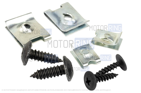 Комплект крепления передних брызговиков для Лада Калина, Калина 2, Гранта, Гранта FL, Датсун 