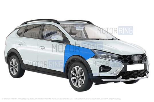 Переднее неокрашенное правое крыло для Лада Искра Кросс_1