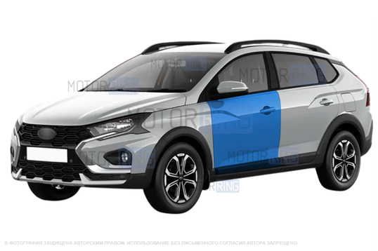 Передняя неокрашенная левая дверь для Лада Искра SW Cross_1