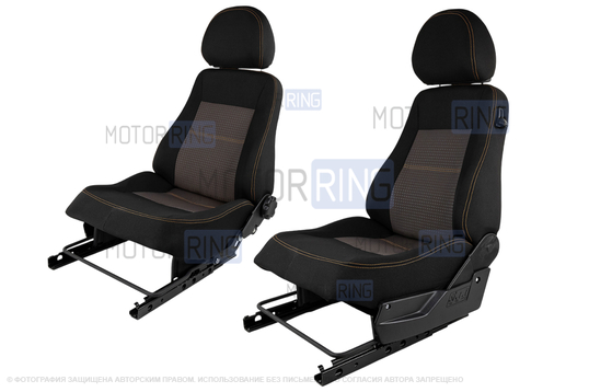 Комплект передних сидений с салазками (обивка Урбан) для 3-дверной Лада 4х4 (Нива) до 2019 г.в._1