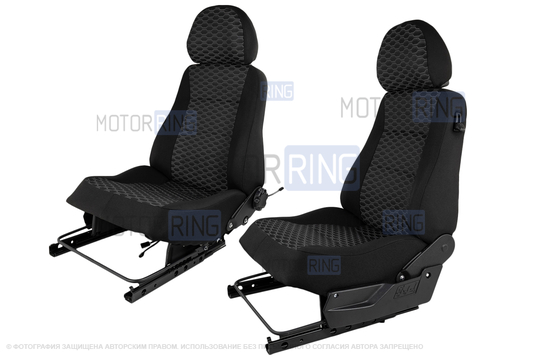 Комплект передних усиленных сидений с салазками (подушка образца 2109) для 3-дверной Лада 4х4 (Нива) до 2019 г.в._1