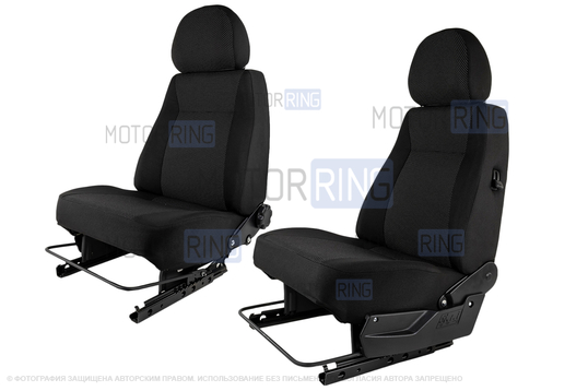 Комплект передних усиленных сидений с салазками (подушка образца 2110) для 3-дверной Лада 4х4 (Нива) до 2019 г.в._1