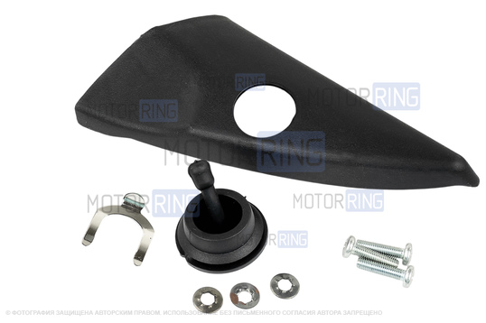 Зеркало наружное левое механическое Автоблик в сборе для Лада Калина, Калина 2, Гранта