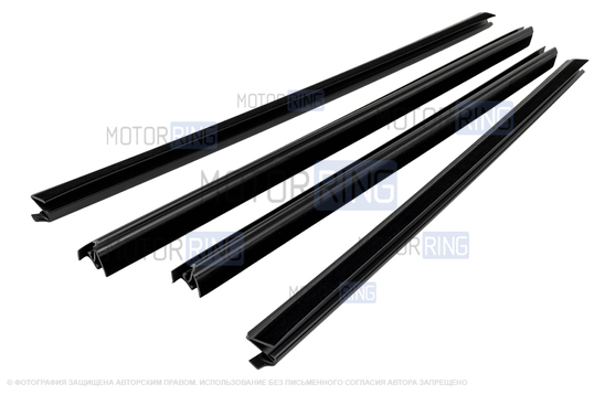 Комплект внутренних бархоток опускных стекол для ВАЗ 2110, 2112