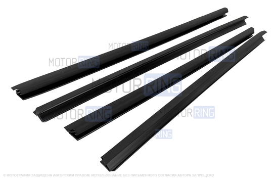 Комплект внутренних бархоток опускных стекол для ВАЗ 2110, 2112