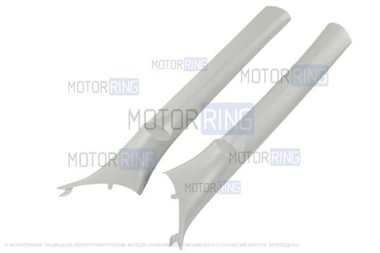 Облицовки стоек ветрового окна (лобового стекла) АвтоСоната под пищалки (направлены в салон) для Лада Гранта, Гранта FL, Калина 2_1