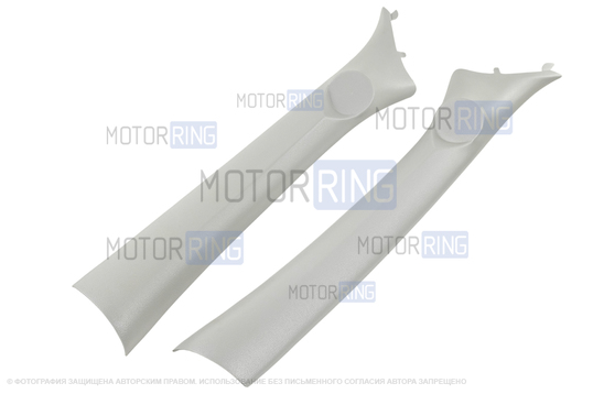 Облицовки стоек ветрового окна (лобового стекла) АвтоСоната под пищалки (направлены в салон) для Лада Гранта, Гранта FL, Калина 2