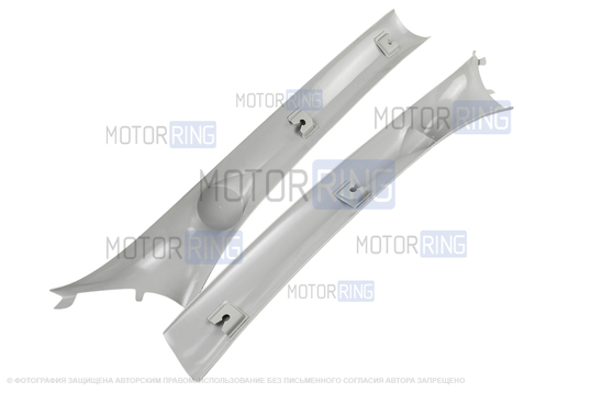 Облицовки стоек ветрового окна (лобового стекла) АвтоСоната под пищалки (направлены в салон) для Лада Гранта, Гранта FL, Калина 2