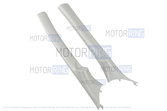 Облицовки стоек ветрового окна (лобового стекла) АвтоСоната под пищалки (направлены в салон) для Лада Гранта, Гранта FL, Калина 2